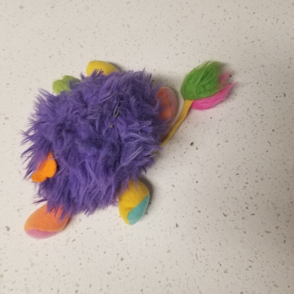 6" VINTAGE 1986 PURPLE PUFFLING POPPLES STUFFED ANIMAL PLUSH TOY POPPLE MINI - Picture 2 of 8